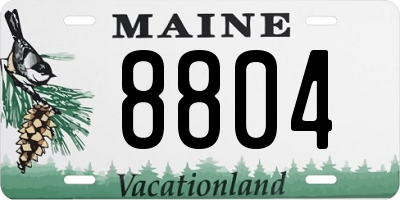 ME license plate 8804