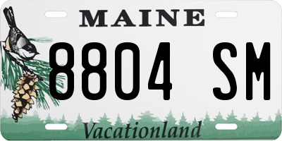 ME license plate 8804SM
