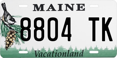 ME license plate 8804TK