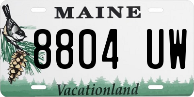 ME license plate 8804UW