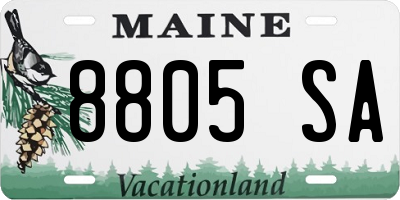 ME license plate 8805SA