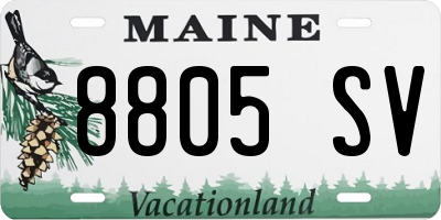 ME license plate 8805SV