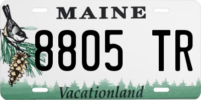 ME license plate 8805TR