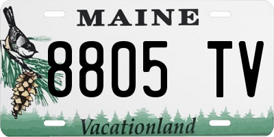 ME license plate 8805TV