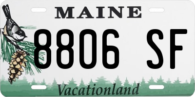 ME license plate 8806SF