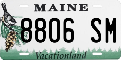 ME license plate 8806SM