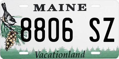 ME license plate 8806SZ