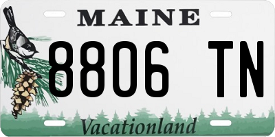 ME license plate 8806TN