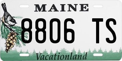 ME license plate 8806TS