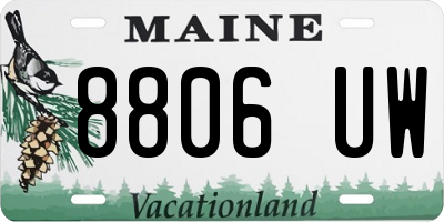 ME license plate 8806UW