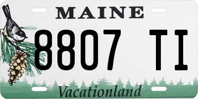 ME license plate 8807TI