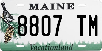 ME license plate 8807TM