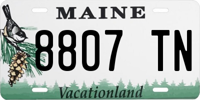 ME license plate 8807TN