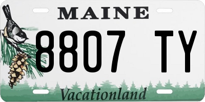 ME license plate 8807TY