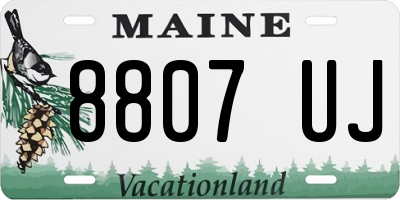 ME license plate 8807UJ