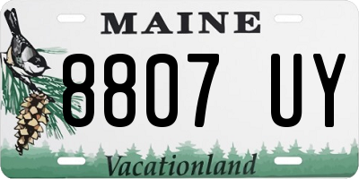 ME license plate 8807UY