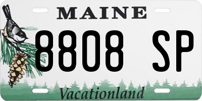 ME license plate 8808SP