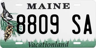 ME license plate 8809SA