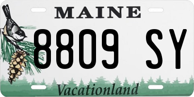 ME license plate 8809SY