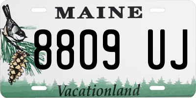 ME license plate 8809UJ