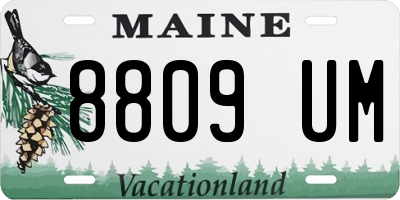 ME license plate 8809UM