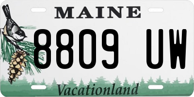 ME license plate 8809UW