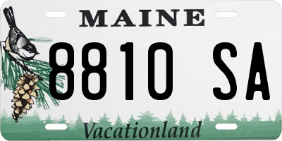 ME license plate 8810SA