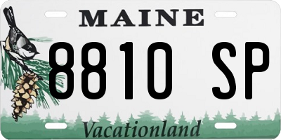 ME license plate 8810SP