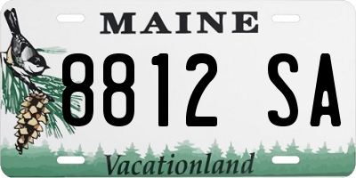 ME license plate 8812SA