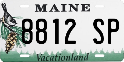 ME license plate 8812SP