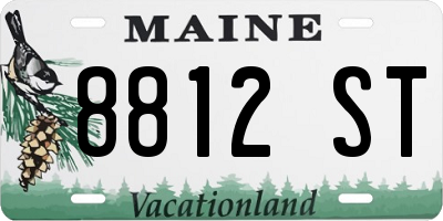 ME license plate 8812ST