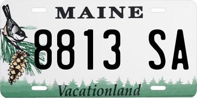 ME license plate 8813SA