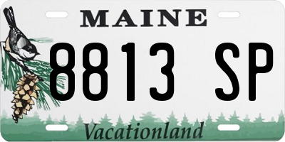 ME license plate 8813SP