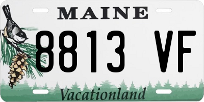 ME license plate 8813VF