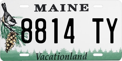 ME license plate 8814TY