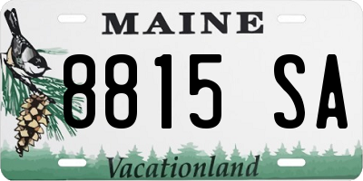 ME license plate 8815SA