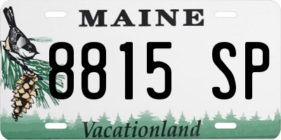 ME license plate 8815SP