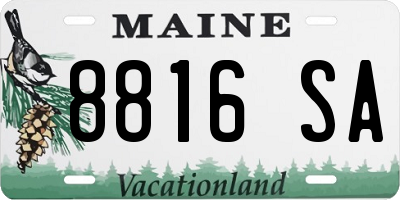 ME license plate 8816SA