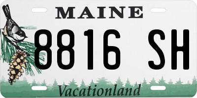 ME license plate 8816SH