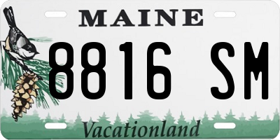ME license plate 8816SM
