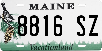 ME license plate 8816SZ