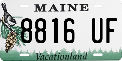 ME license plate 8816UF