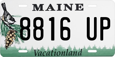 ME license plate 8816UP