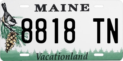 ME license plate 8818TN