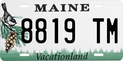ME license plate 8819TM