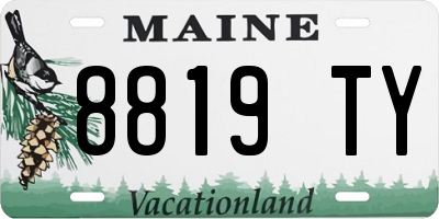 ME license plate 8819TY