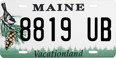 ME license plate 8819UB
