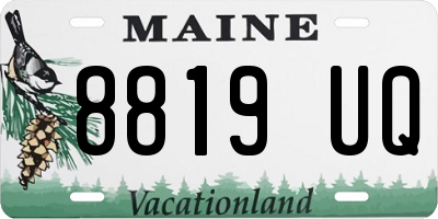 ME license plate 8819UQ