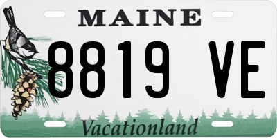 ME license plate 8819VE