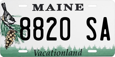 ME license plate 8820SA